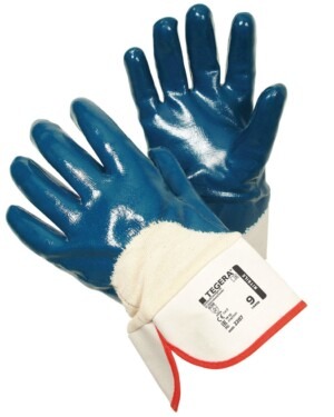 Tegera 2207 arbejdshandsker nitrilCut B, Blå/Beige Skærehæmmende handsker