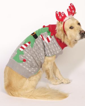Hundens Julesweater Grå Juletøj