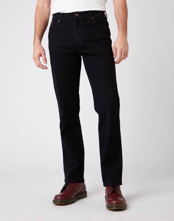 Wrangler jeans texas stretch sort W12109004-35/32 Outlet arbejdstøj