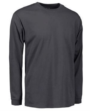 ID PRO wear t-shirt med lange ærmer 0311 silver grey ID t-shirts