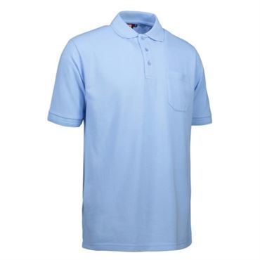 ID PRO wear polo med brystlomme 0320 lys blå ID polo