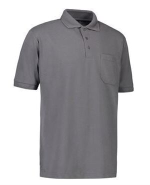 ID PRO wear polo med brystlomme 0320 silver grey ID polo