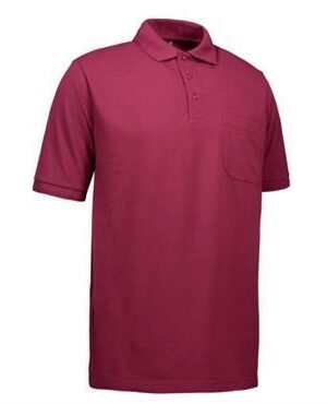 ID PRO wear polo med brystlomme 0320 bordeaux ID polo