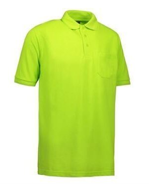 ID PRO wear polo med brystlomme 0320 lime ID polo