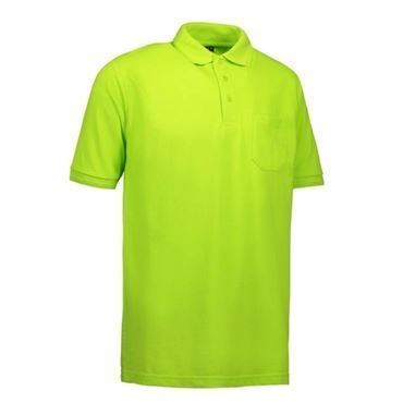 ID PRO wear polo med brystlomme 0320 lime-Medium ID polo