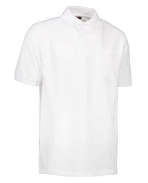 ID PRO wear polo med brystlomme 0320 hvid-3xl ID polo