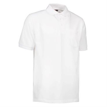 ID PRO wear polo med brystlomme 0320 hvid-Medium ID polo