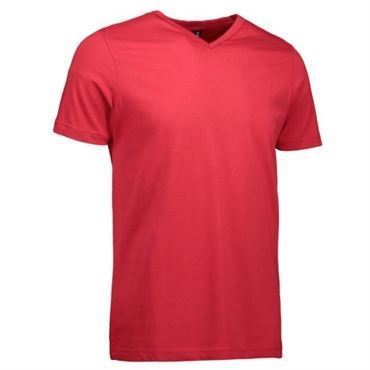 ID t-time t-shirt slim med V-hals 0514 rød-2xl ID t-shirts