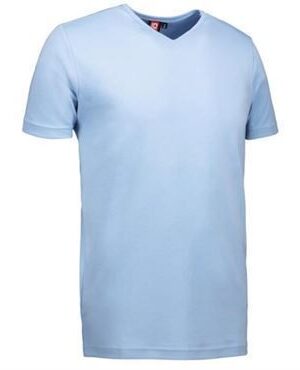 ID t-time t-shirt slim med V-hals 0514 lys blå ID t-shirts