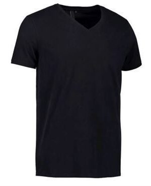 ID Core t-shirt med V-hals 0542 sort ID t-shirts