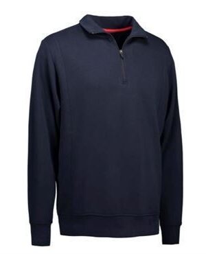 ID Sweatshirt med krave 0603 navy ID sweatshirt