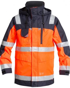 FE-Engel EN 20471 Parka Skaljakke – Orange/Marine FE-Engel fluorescerende tøj