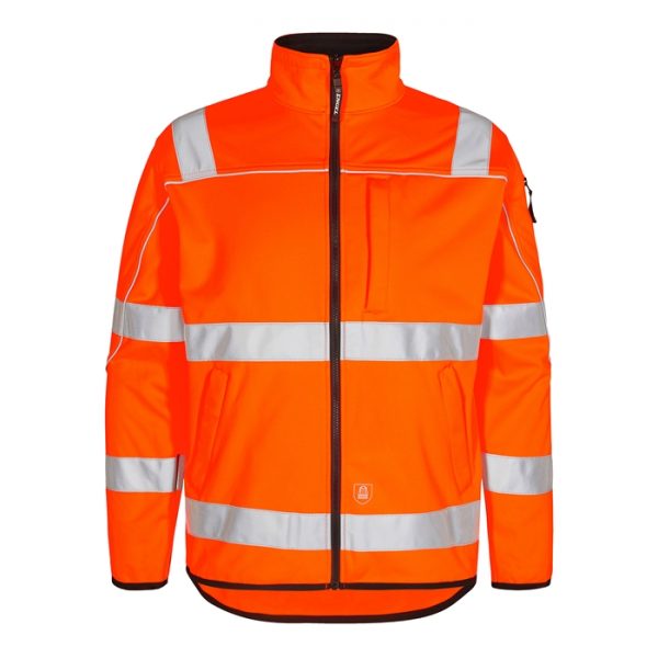FE-Engel EN 20471 Softshelljakke – Orange-2XL FE-Engel fluorescerende tøj