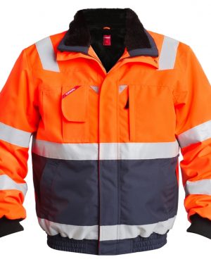 FE-Engel EN 20471 Pilotjakke – Orange/Marine-XL FE-Engel fluorescerende tøj