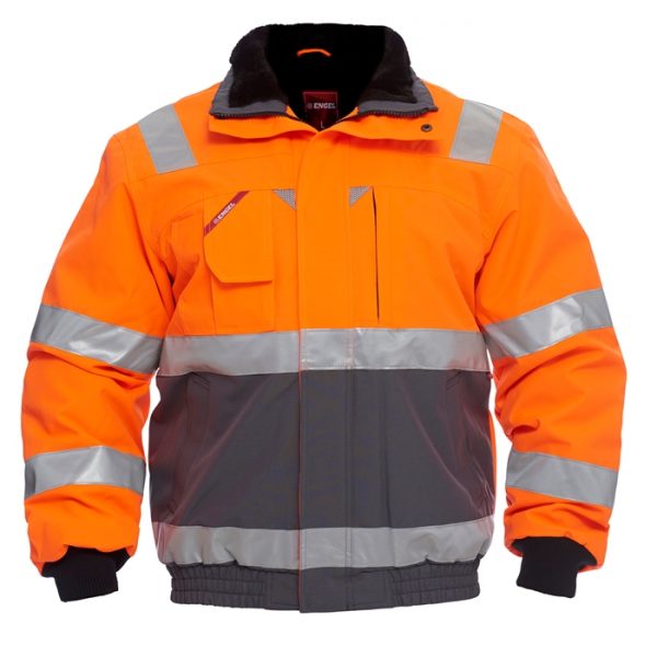 FE-Engel EN 20471 Pilotjakke – Orange/Grå-4XL FE-Engel fluorescerende tøj