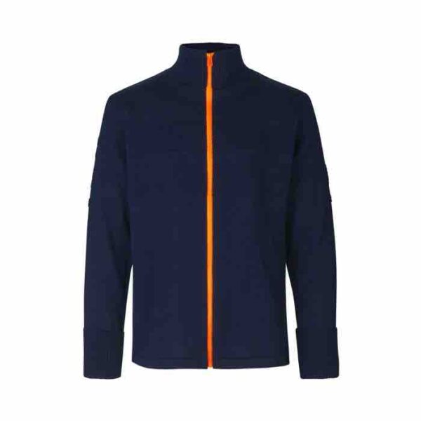 Mads Nørgaard cardigan Klemens zip 120361 navy/orange_Large Mads Nørgaard strik & sweat