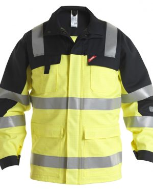 FE-Engel Safety+ Jakke EN 20471 – Gul/Sort FE-Engel fluorescerende tøj