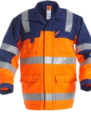 FE-Engel Safety+ Jakke EN 20471 – Orange/Marine FE-Engel fluorescerende tøj