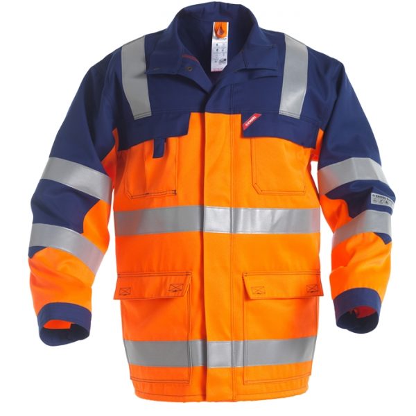 FE-Engel Safety+ Jakke EN 20471 – Orange/Marine-2XL FE-Engel fluorescerende tøj