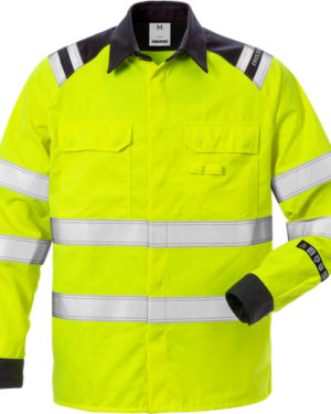 Flamestat Hi Vis skjorte kl.3 7050 Skjorter Flame protection Kansas arbejdsskjorte