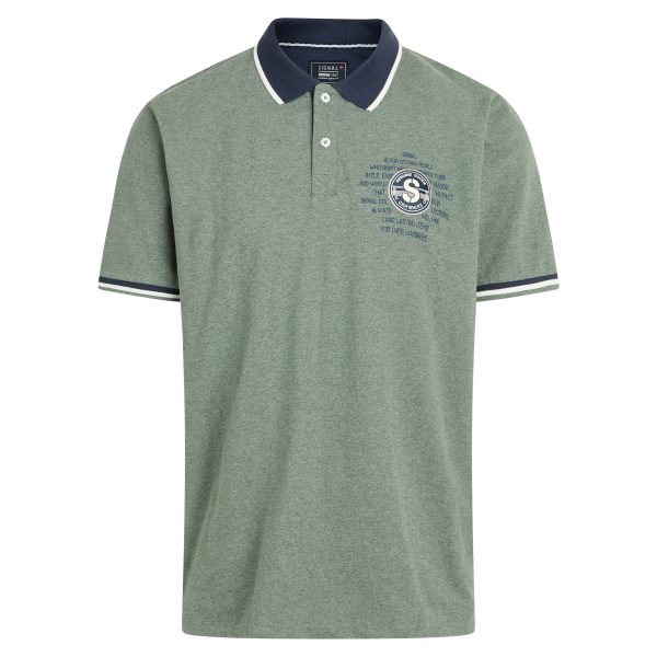 Signal polo Gaston duck green melange_2X-Large Signal t-shirt og poloshirt