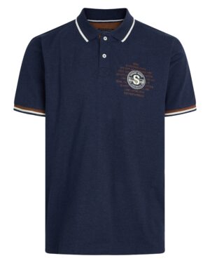 Signal polo Gaston marine blue melange_2X-Large Signal t-shirt og poloshirt