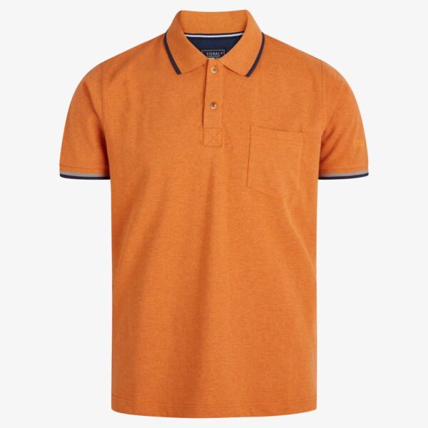 Signal polo Nalle brunt orange melange_2X-Large Signal t-shirt og poloshirt