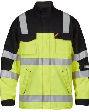 FE-Engel Safety+ Lysbuejakke EN 20471 – Gul/Sort FE-Engel fluorescerende tøj