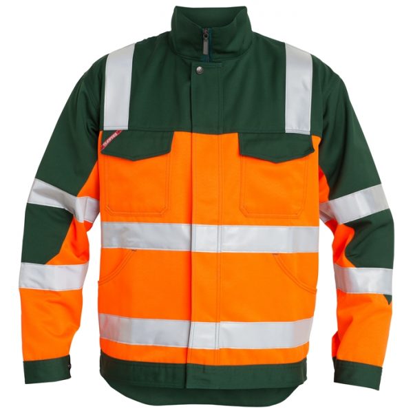 FE-Engel EN 20471 Jakke – Orange/Grøn-2XL FE-Engel fluorescerende tøj