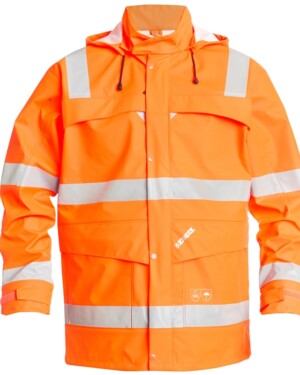 FE-Engel EN 20471 Regnjakke – Orange-S FE-Engel fluorescerende tøj