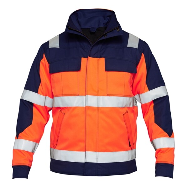 FE-Engel Safety+ Vinterjakke EN 20471 – Orange/Marine-4XL FE-Engel fluorescerende tøj