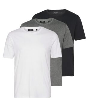 Marcus 3-pack t-shirt black/grey/white_Large Pre end t-shirt & polo