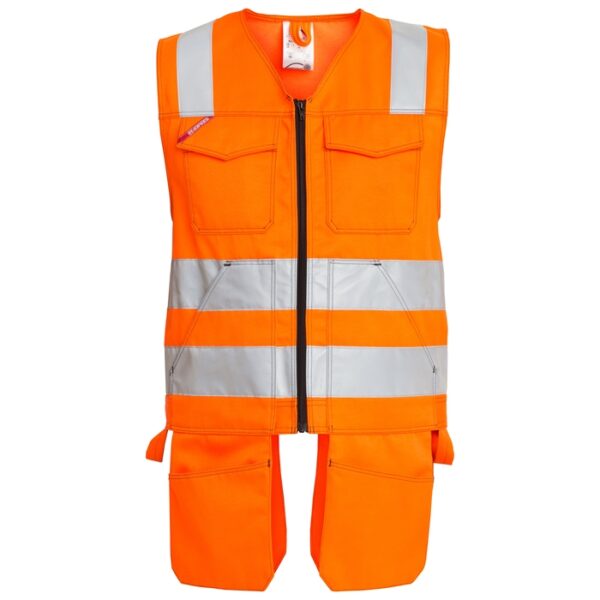 FE-Engel EN 20471 Håndværkervest – Orange-XS FE-Engel fluorescerende tøj