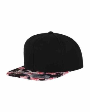 Flexfit snapback black red floral Flexfit snapbacks