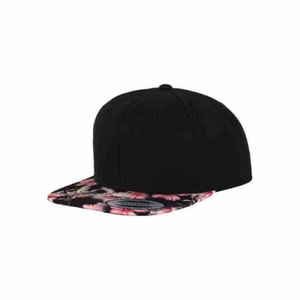 Flexfit snapback black red floral Flexfit snapbacks