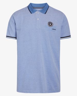 Signal polo Wales Blue Bonnet_Medium Signal t-shirt og poloshirt