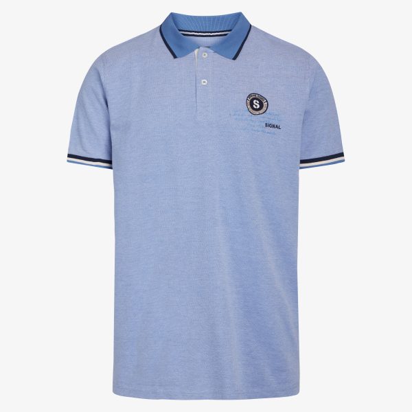 Signal polo Wales Blue Bonnet_Medium Signal t-shirt og poloshirt