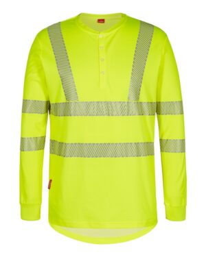 FE-Engel Safety Langærmet T-Shirt – Gul FE-Engel arbejds t-shirt