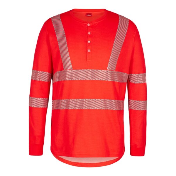 FE-Engel Safety Langærmet T-Shirt – Rød-M FE-Engel arbejds t-shirt