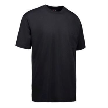 ID t-time t-shirt med brystlomme  0550 sort-Small ID t-shirts
