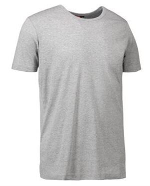 ID 1×1 rib t-shirt 0538 grå melange ID t-shirts