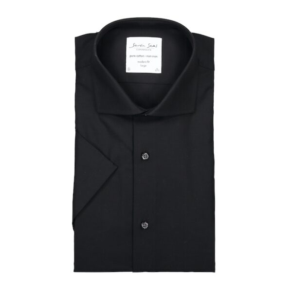 Seven Seas kortærmet skjorte modern fit ss254 black_45/46-2XL Seven Seas kortærmet skjorter