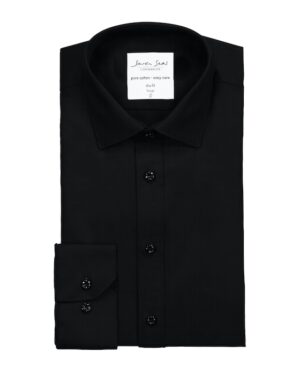 Seven Seas skjorte slim fit ss30 black_37/38-S Seven Seas Langærmet skjorte