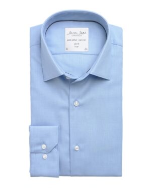 Seven Seas skjorte slim fit ss311 light blue Outlet arbejdstøj