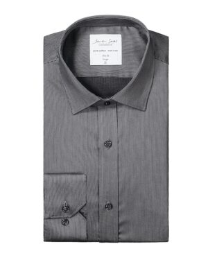 Seven Seas skjorte slim fit ss37 dark grey_43/44-XL Seven Seas Langærmet skjorte