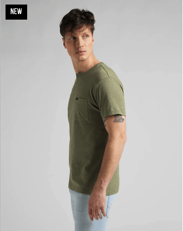 Lee ultimate pocket tee brindle green_Large Lee t-shirts