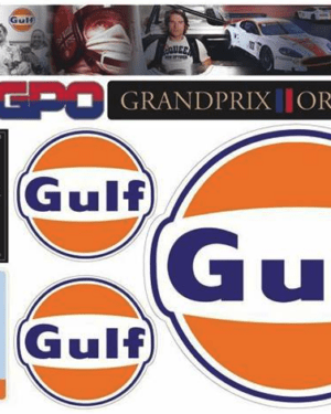 Gulf klistermærker Gulf Racing