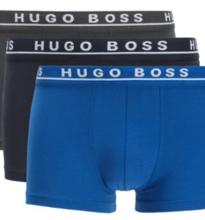 Hugo Boss 3-pack trunks 50325403-487 sort/grå/blå_Medium Hugo Boss undertøj