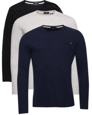 Superdry 3-pack l/s t-shirt Outlet arbejdstøj