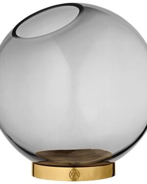 AYTM GLOBE Vase med Stand Sort/Guld Ø21 cm al-home-vaser-skaale